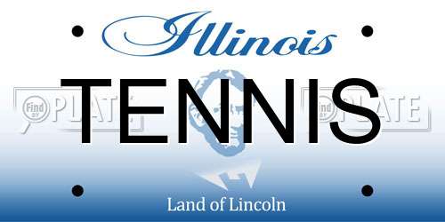 TENNIS Illinois License Plate