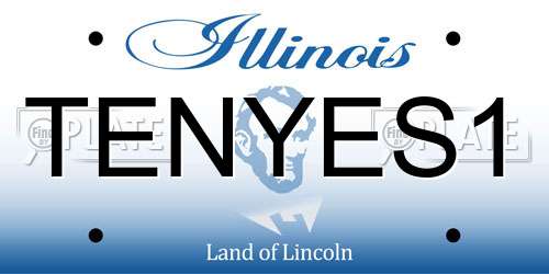 TENYES1 Illinois License Plate
