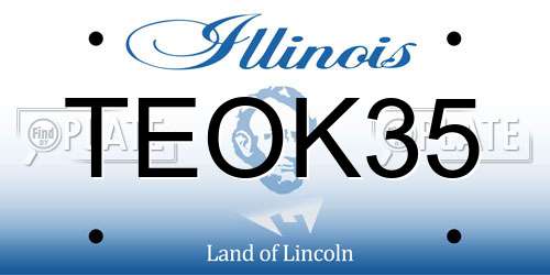 TEOK35 Illinois License Plate