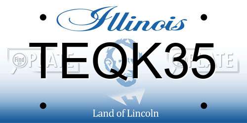 TEQK35 Illinois License Plate