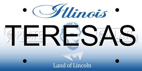 TERESAS Illinois License Plate