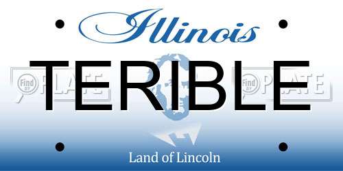 TERIBLE Illinois License Plate