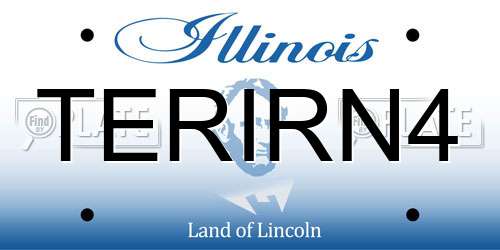 TERIRN4 Illinois License Plate