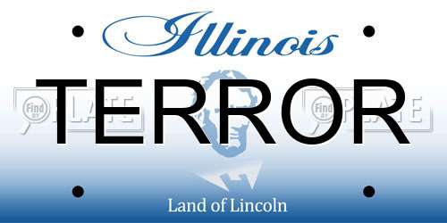 TERROR Illinois License Plate