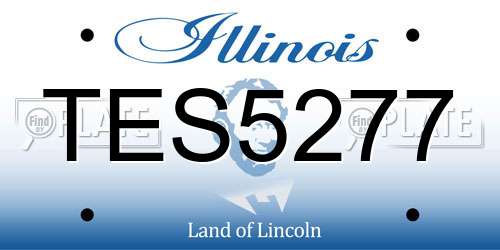 TES5277 Illinois License Plate