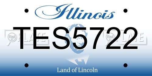 TES5722 Illinois License Plate