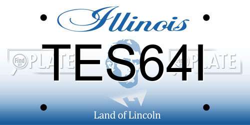 TES64I Illinois License Plate
