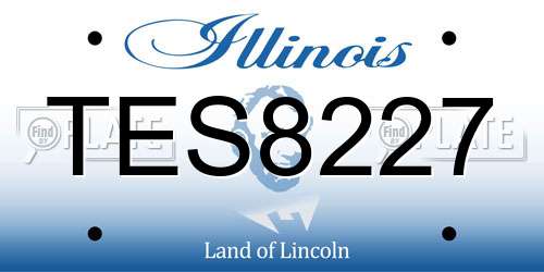 TES8227 Illinois License Plate