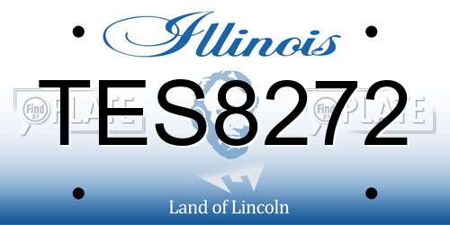 TES8272 Illinois License Plate