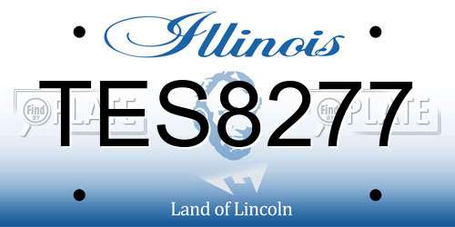 TES8277 Illinois License Plate