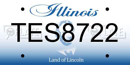 TES8722 Illinois License Plate