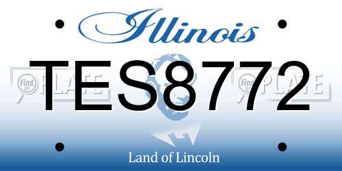 TES8772 Illinois License Plate