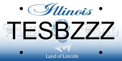 TESBZZZ Illinois License Plate