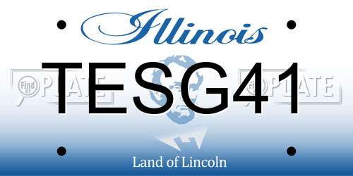 TESG41 Illinois License Plate
