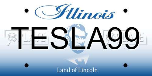 TESLA99 Illinois License Plate