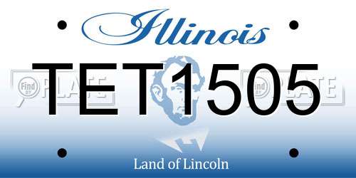 TET1505 Illinois License Plate