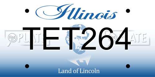 TET264 Illinois License Plate