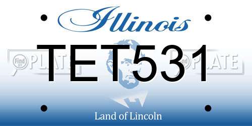 TET531 Illinois License Plate