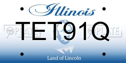 TET91Q Illinois License Plate