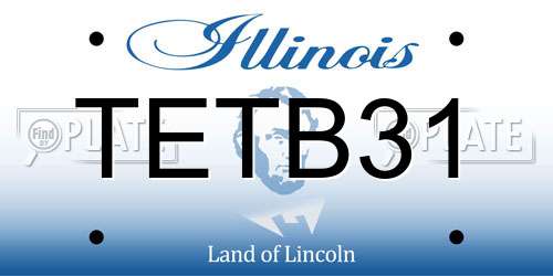 TETB31 Illinois License Plate