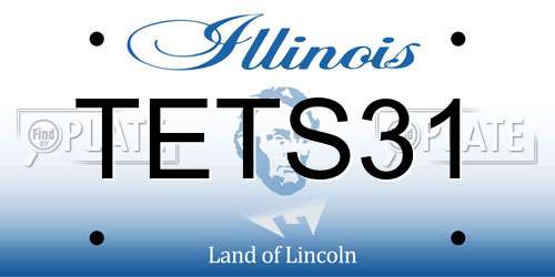 TETS31 Illinois License Plate