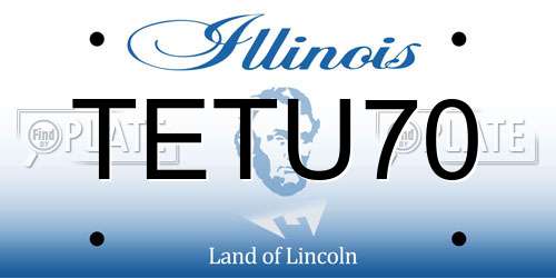 TETU70 Illinois License Plate