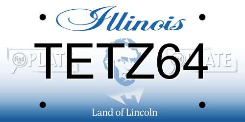 TETZ64 Illinois License Plate