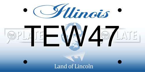 TEW47 Illinois License Plate