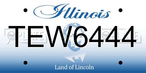 TEW6444 Illinois License Plate