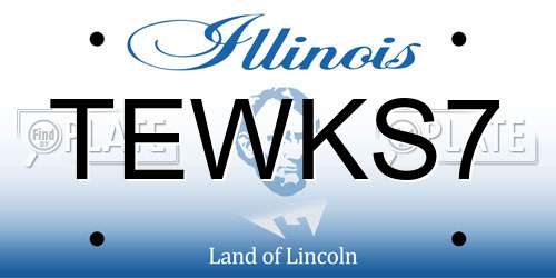 TEWKS7 Illinois License Plate