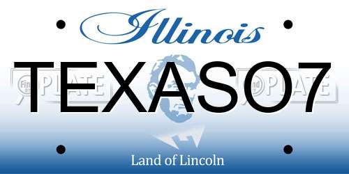 TEXASO7 Illinois License Plate