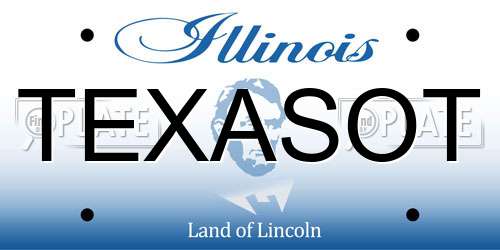 TEXASOT Illinois License Plate