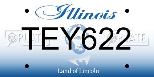 TEY622 Illinois License Plate