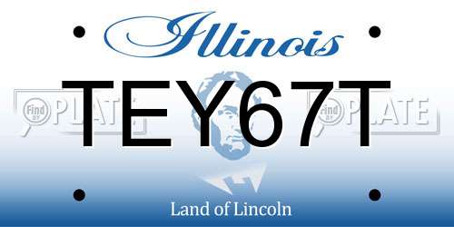 TEY67T Illinois License Plate