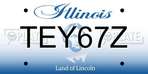 TEY67Z Illinois License Plate