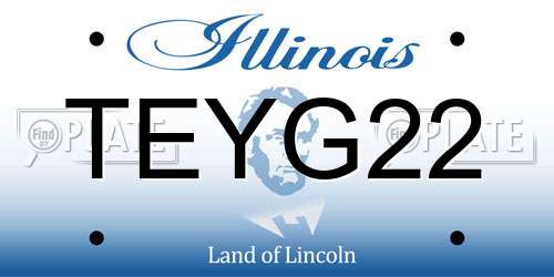 TEYG22 Illinois License Plate