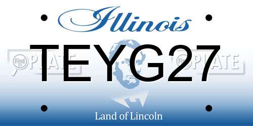 TEYG27 Illinois License Plate