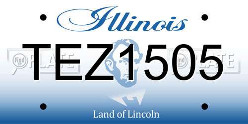 TEZ1505 Illinois License Plate