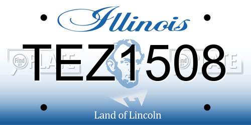 TEZ1508 Illinois License Plate