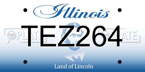 TEZ264 Illinois License Plate