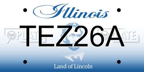 TEZ26A Illinois License Plate
