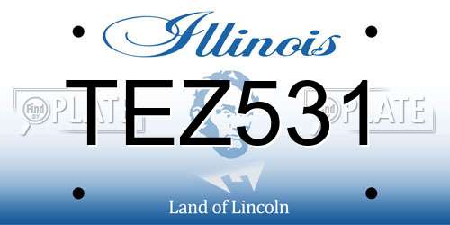 TEZ531 Illinois License Plate