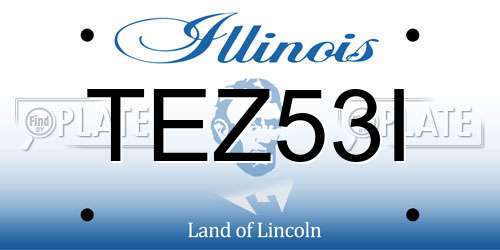 TEZ53I Illinois License Plate