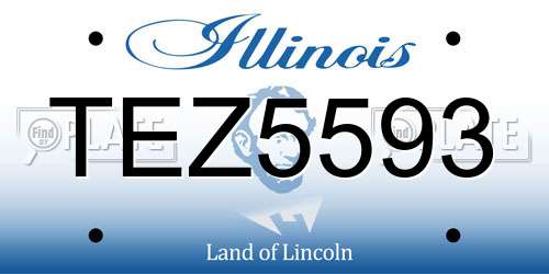 TEZ5593 Illinois License Plate