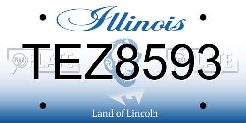 TEZ8593 Illinois License Plate