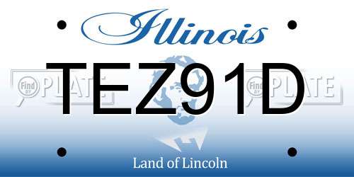 TEZ91D Illinois License Plate