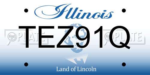 TEZ91Q Illinois License Plate