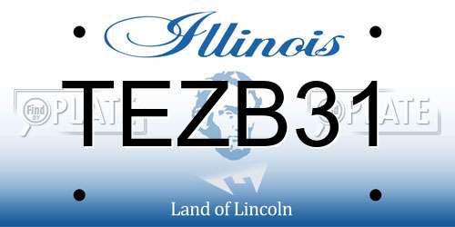 TEZB31 Illinois License Plate