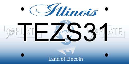 TEZS31 Illinois License Plate