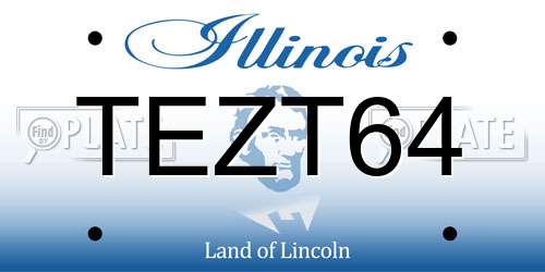 TEZT64 Illinois License Plate